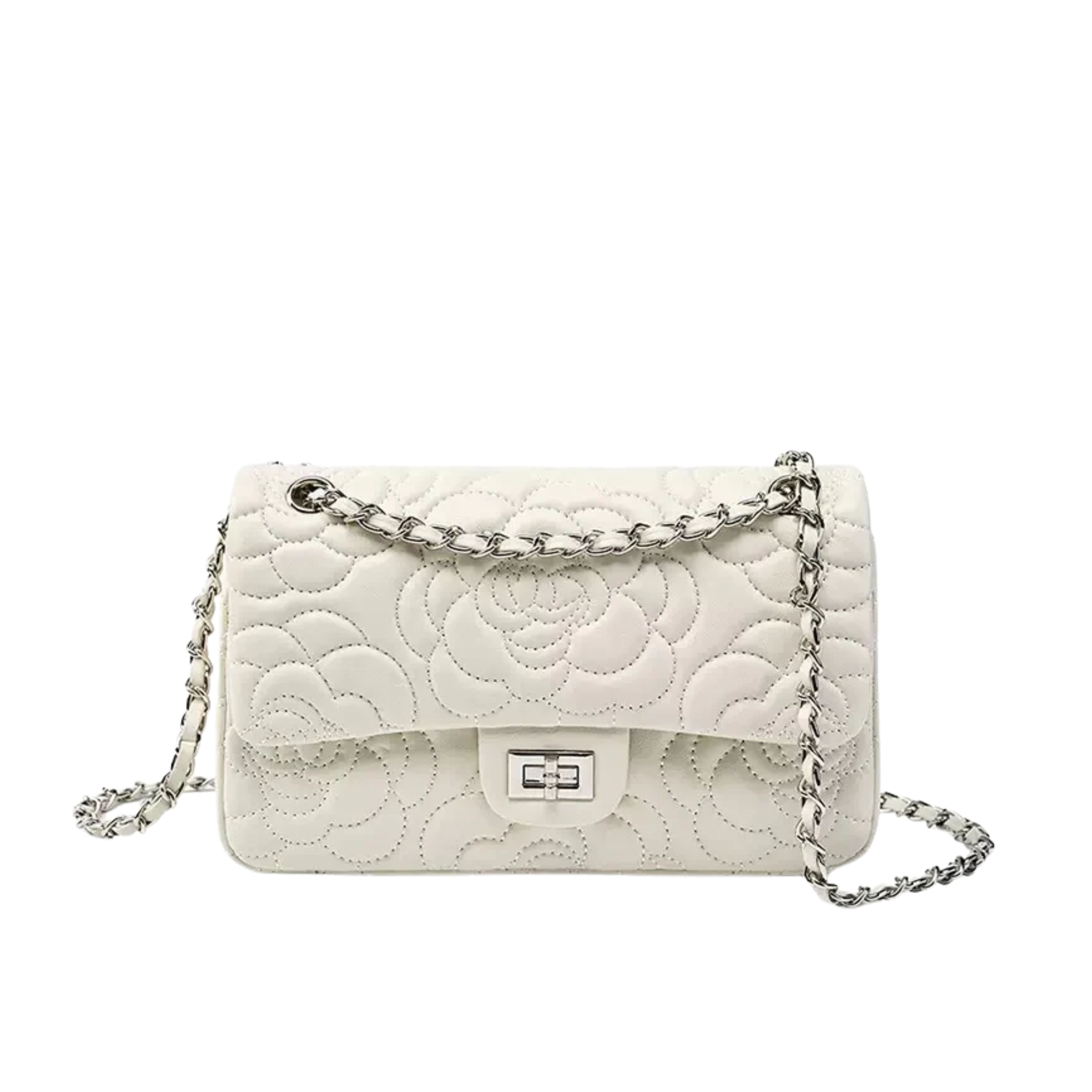 Irene – Soft Sheepskin Quilted Chain Crossbody Bag