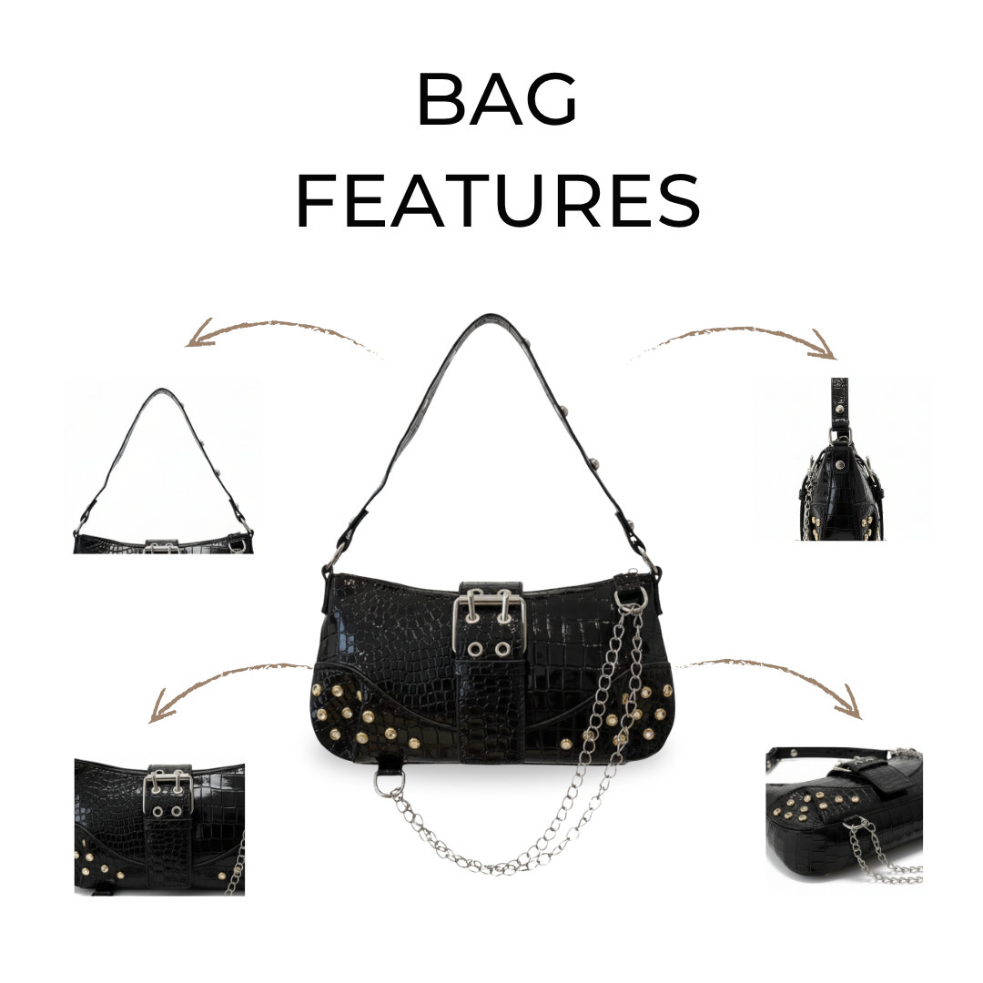 Irene – Leather Chain Strap Shoulder Bag