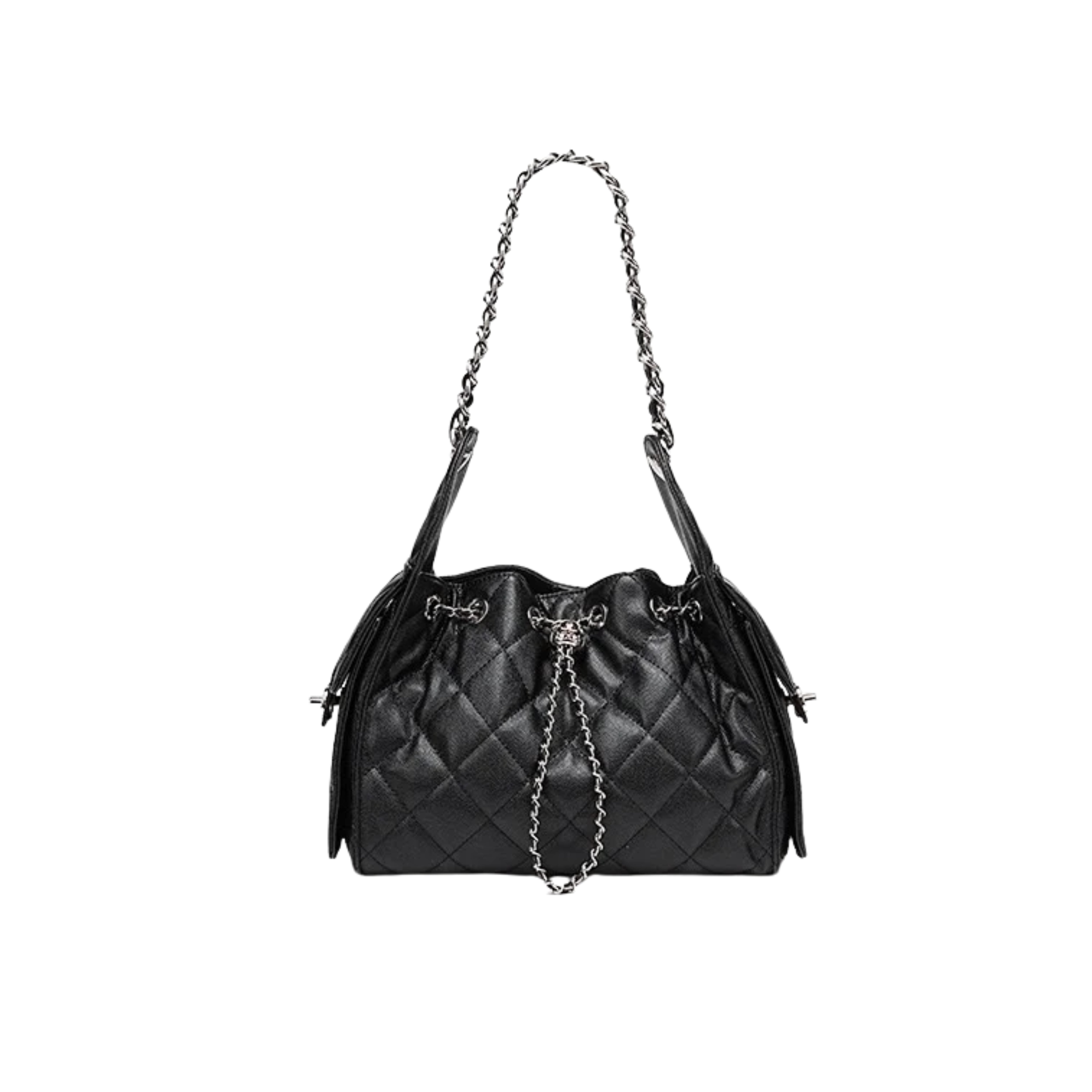 Irene – Classic Caviar Pattern Leather Bucket Crossbody Bag