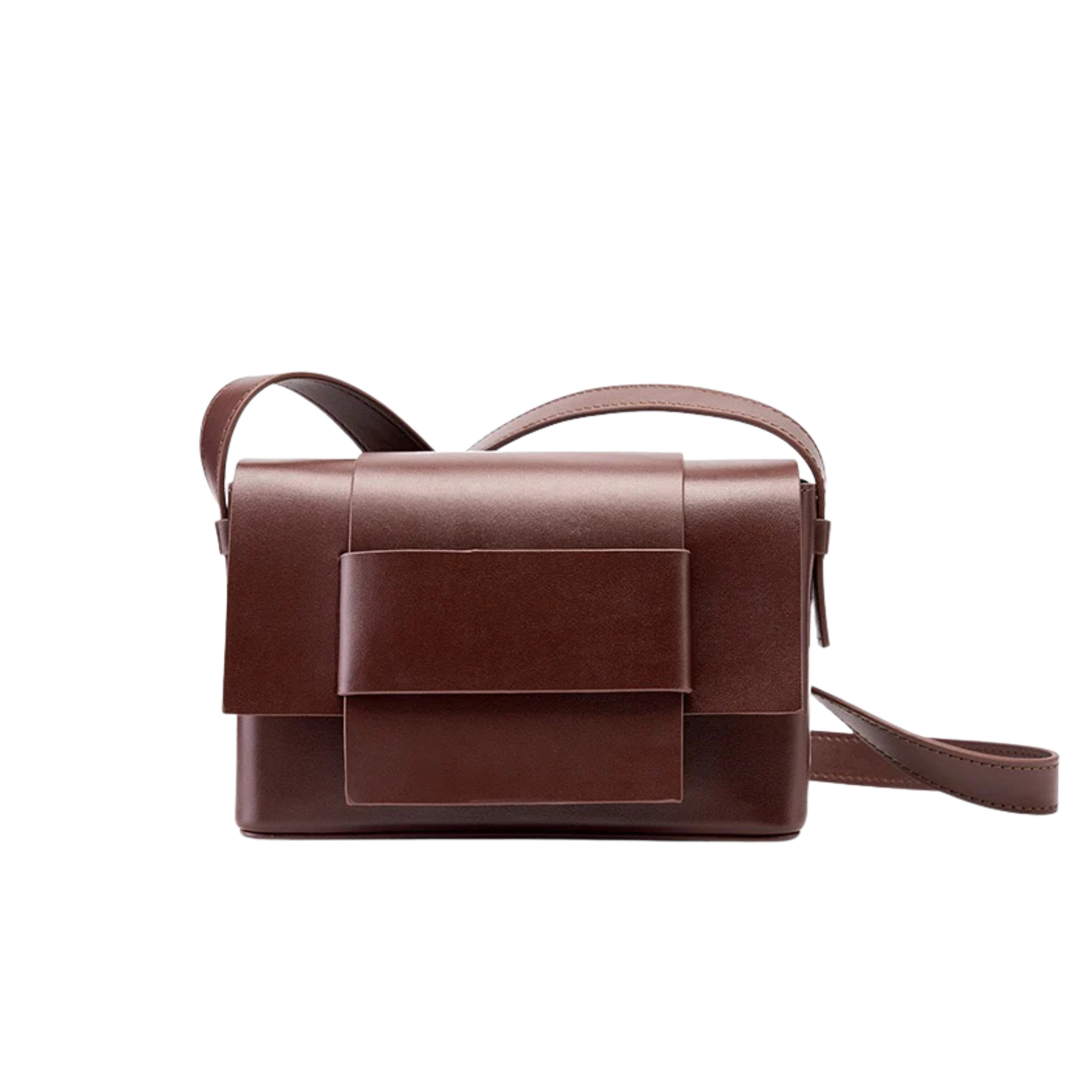 Irene – Timeless Minimalist Woven Leather Crossbody Bag