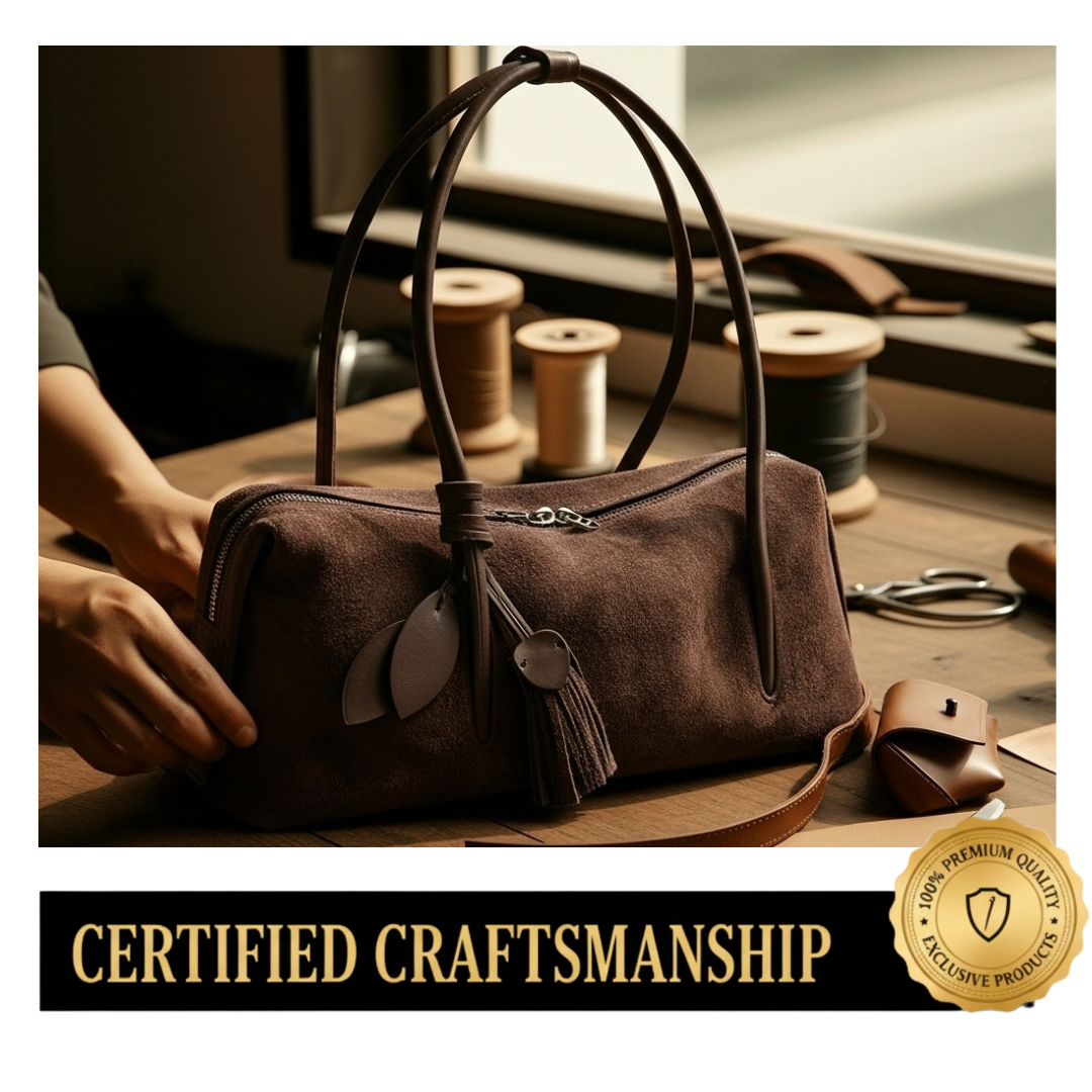 Irene – Matte Leather Tassel Pillow Shoulder Bag