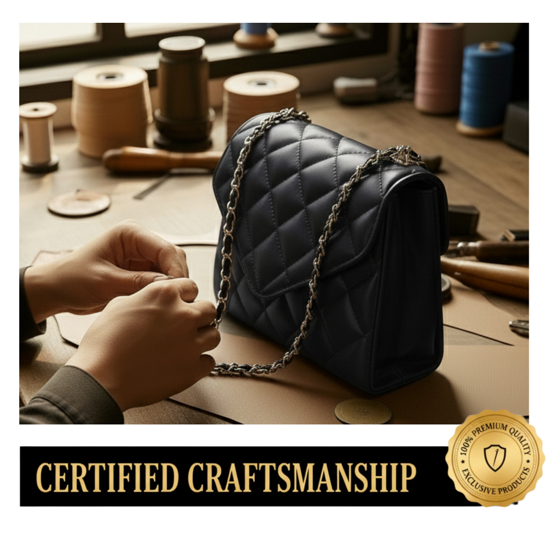 Irene – Mini Chain Flap Bag with Classic Leather Design