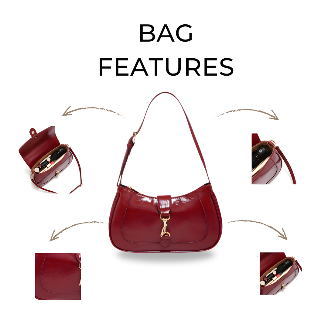 Irene – Premium Leather Minimalist Crescent-Shaped Shoulder Bag