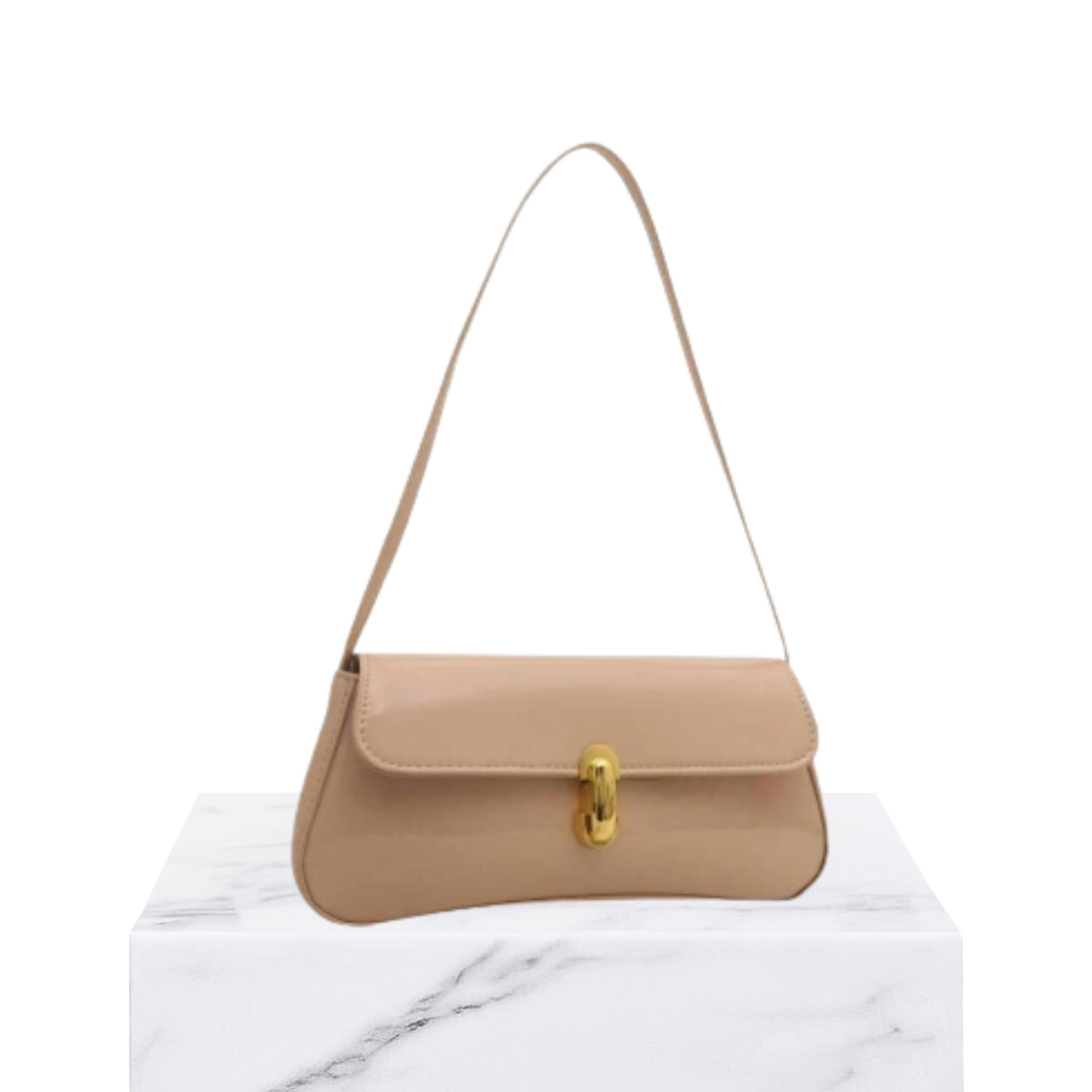 Irene – Retro Flap Accent Faux Leather Shoulder Bag