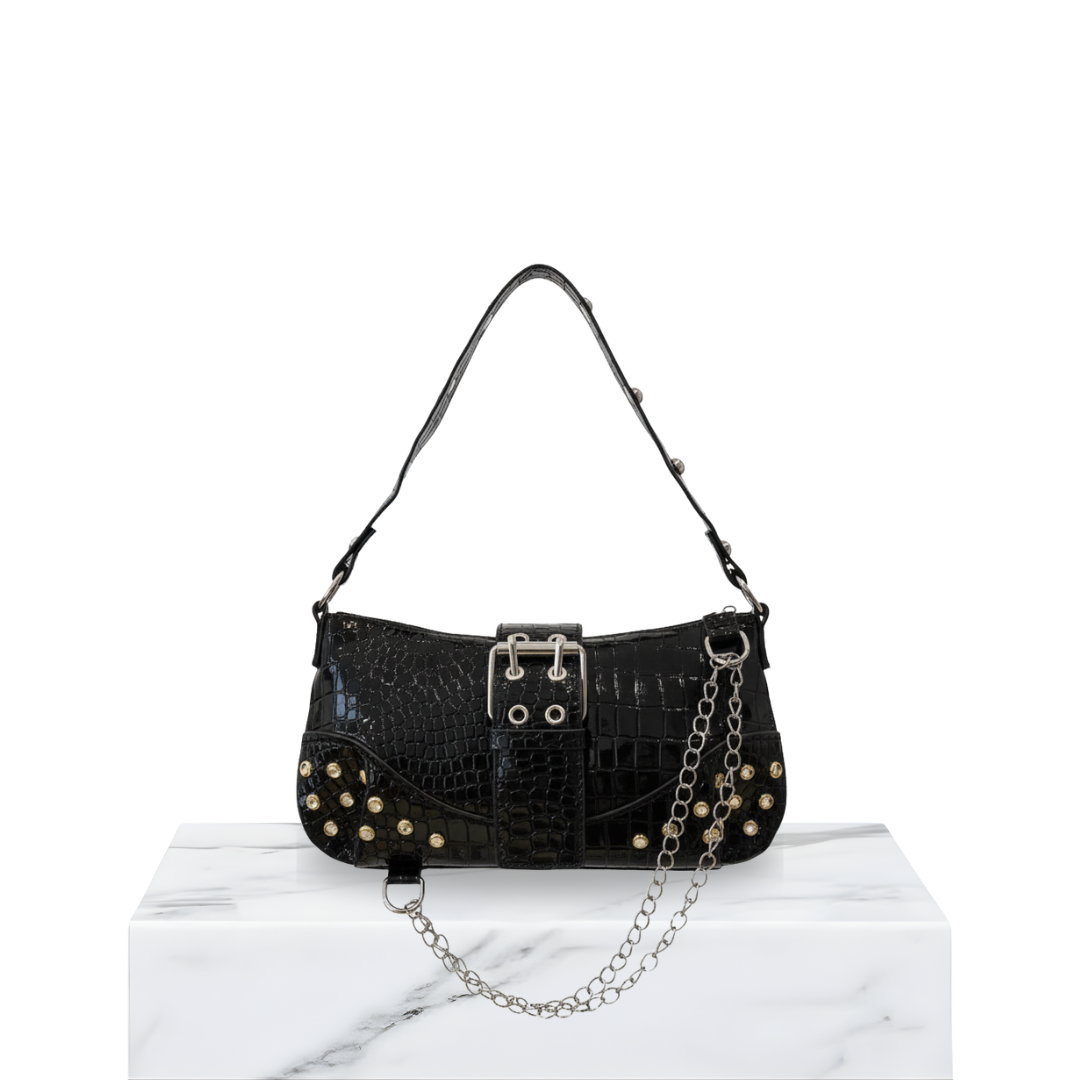 Irene – Leather Chain Strap Shoulder Bag
