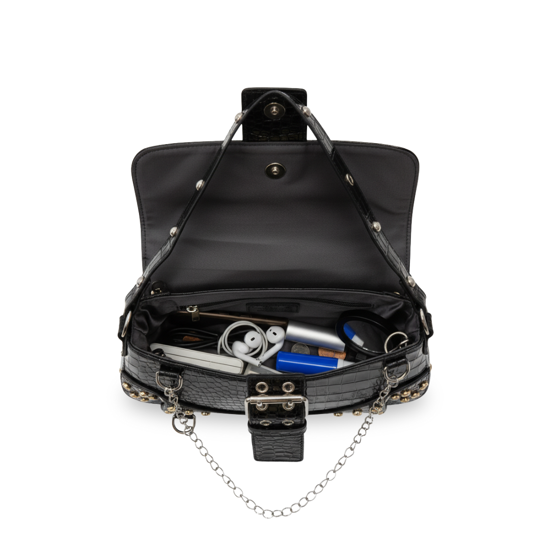 Irene – Leather Chain Strap Shoulder Bag