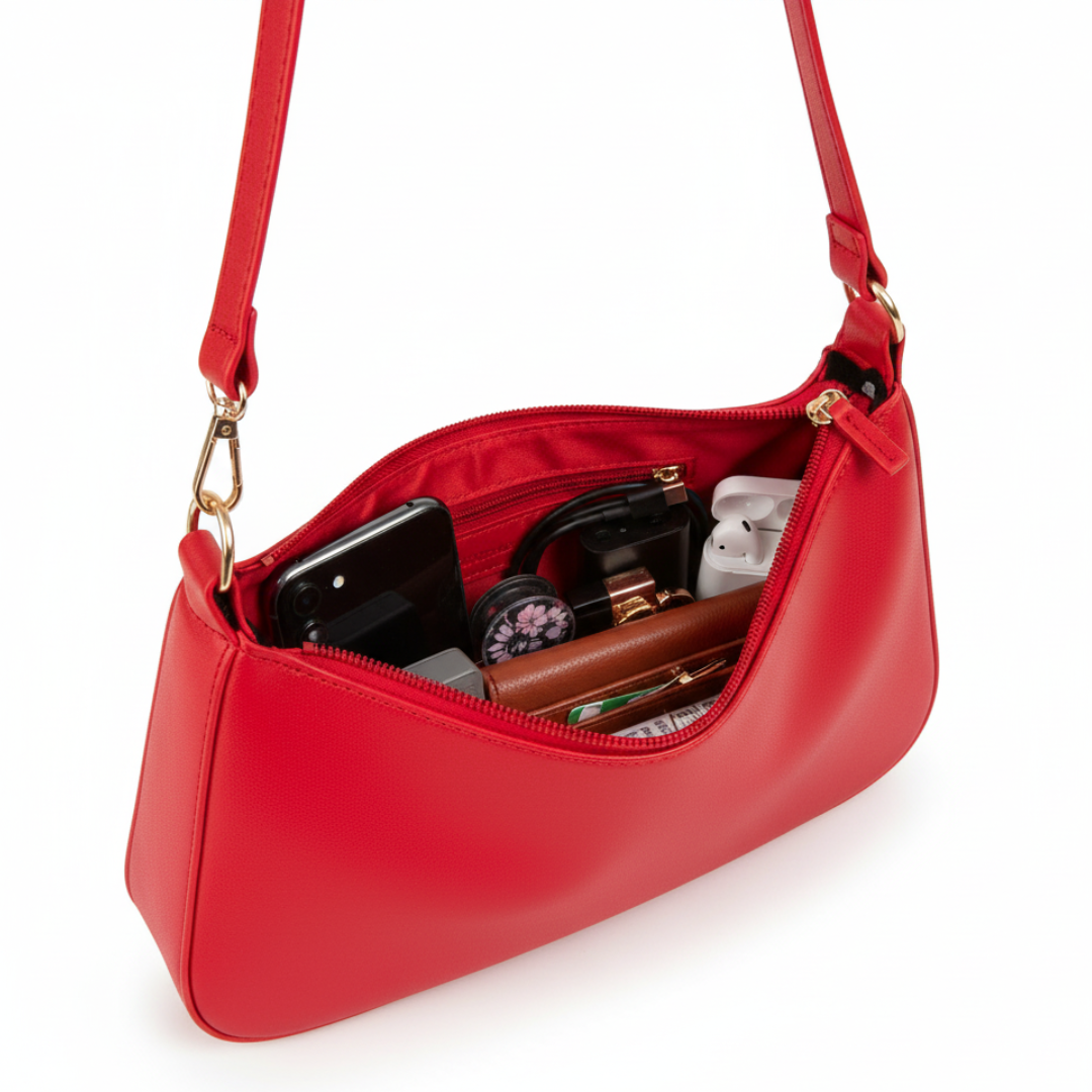 Irene – Lightweight Minimalist Leather Shoulder Bag for Women & Teens