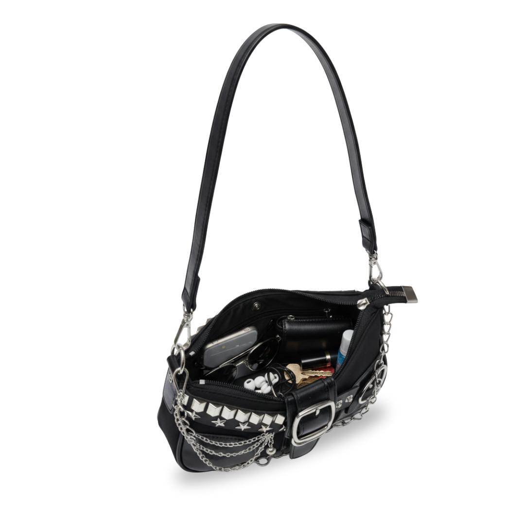 Irene – Star & Moon Leather Chain Crossbody Bag